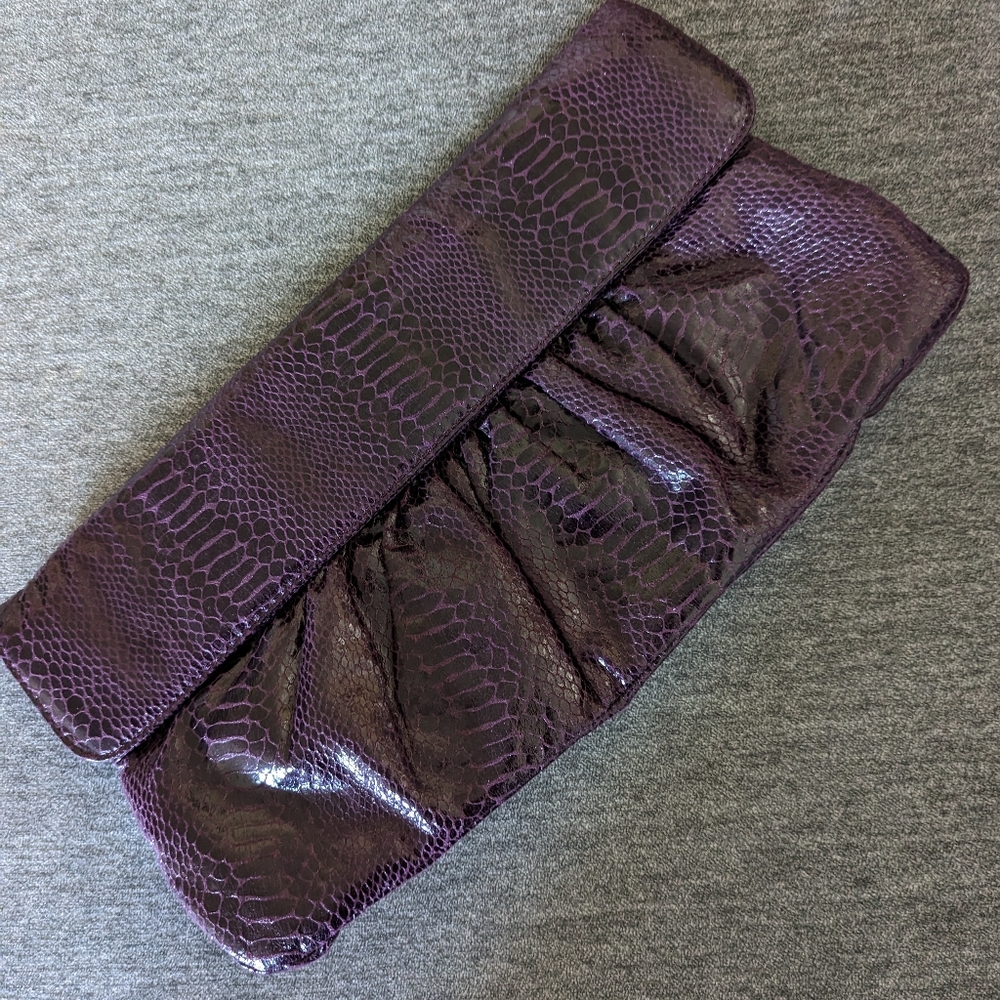 80's Croc Faux Leather Clutch